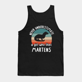 Underestimate girl marten saying gift animal Tank Top